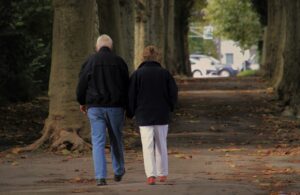 A Couple Walking in the Park