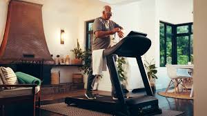 senior man on treadmill